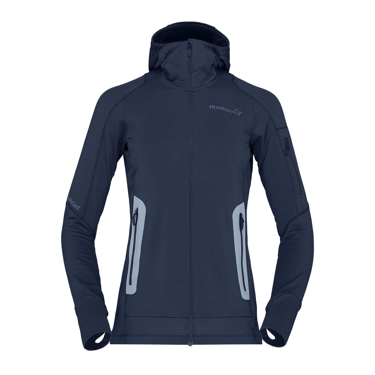 Norrona Falketind Power Grid Hoody Women's in Indigo Night Blue